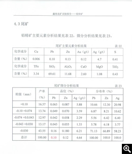 尾礦主要元素分析結(jié)果 