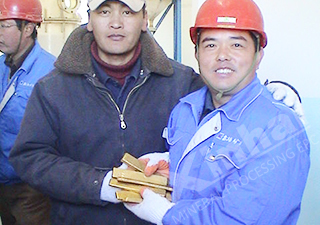 鑫海金礦選廠成品金出世